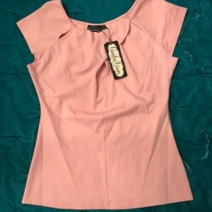 Voodoo Vixen Vintage style pink top